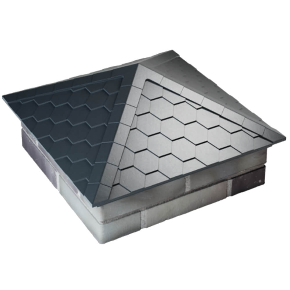 Колпак Zking Эверест Серый на столб 2х2 кирпича (535х535мм) Ангарск фото