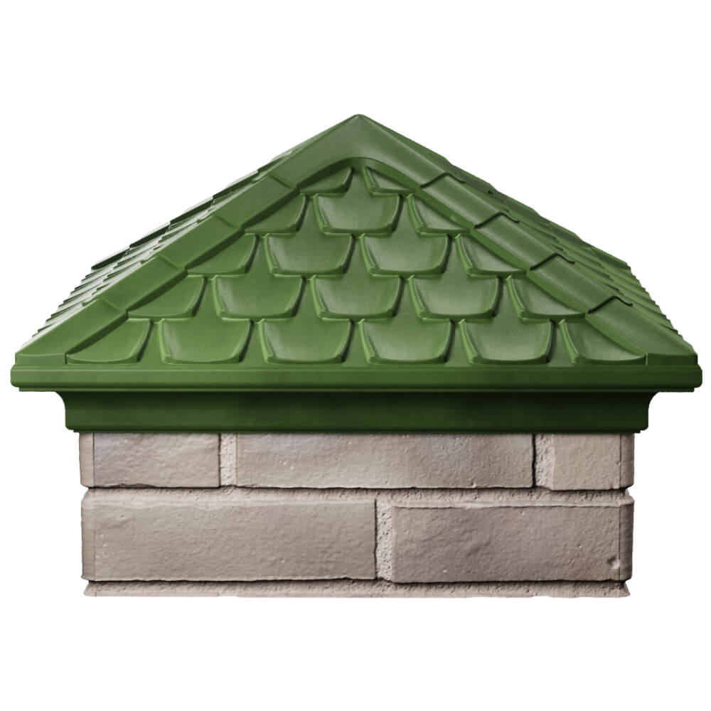 Колпак Zking Эльбрус Зеленый на столб 1.5х1.5 кирпича (385х385мм) Ангарск фото