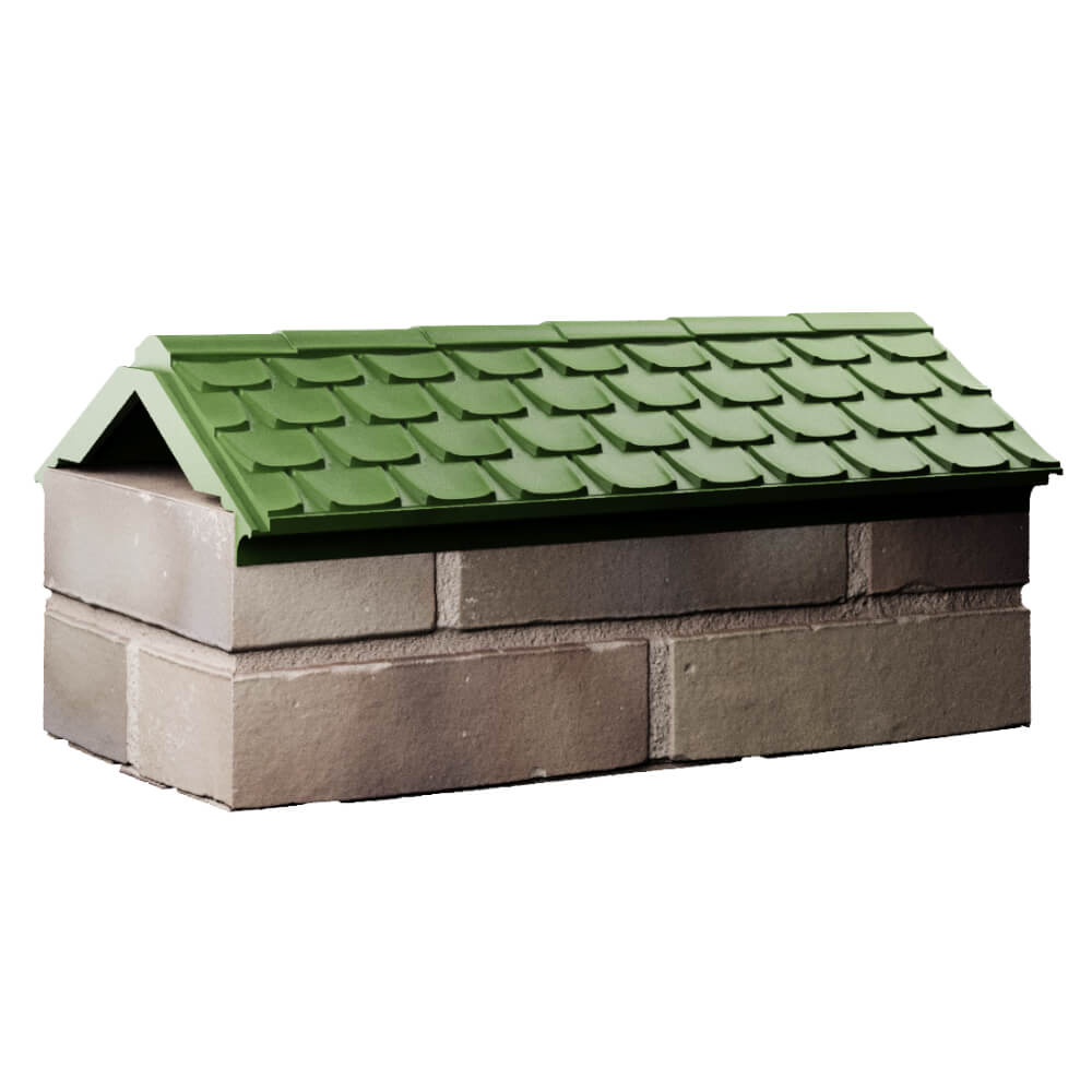 Парапет Zking Эльбрус Зеленый с посадкой на 1 кирпич (255мм) Ангарск фото