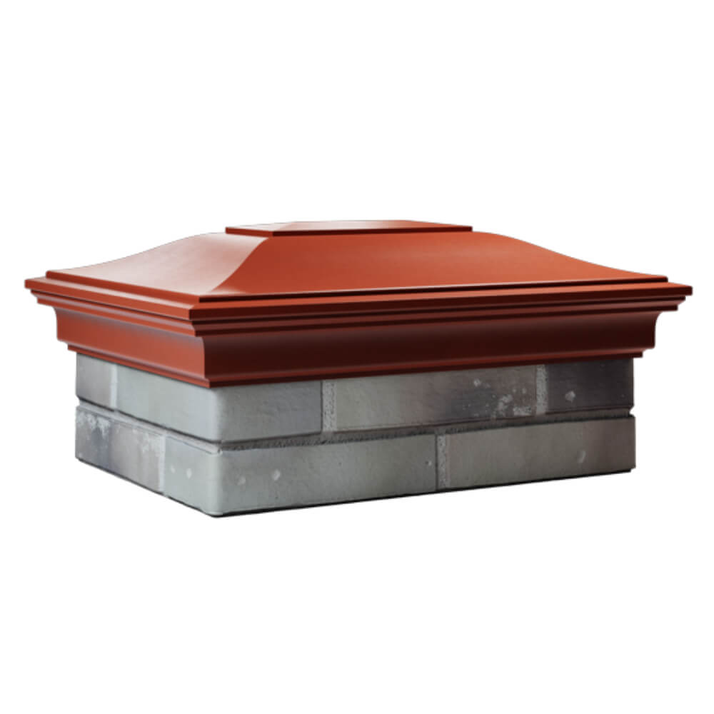 Колпак Zking Монблан Красный на столб 2х1.5 кирпича (515х385мм) в Ангарске фото