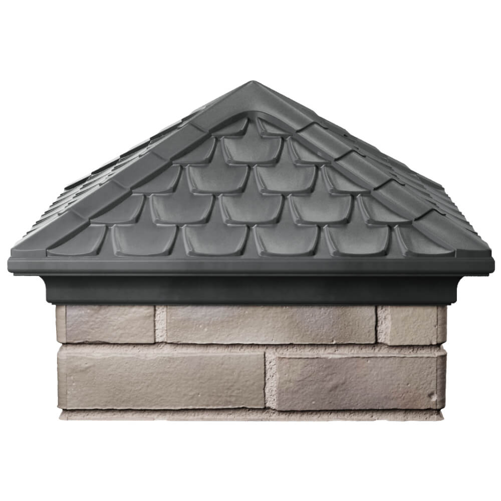 Колпак Zking Эльбрус Серый на столб 1.5х1.5 кирпича (385х385мм) Ангарск фото