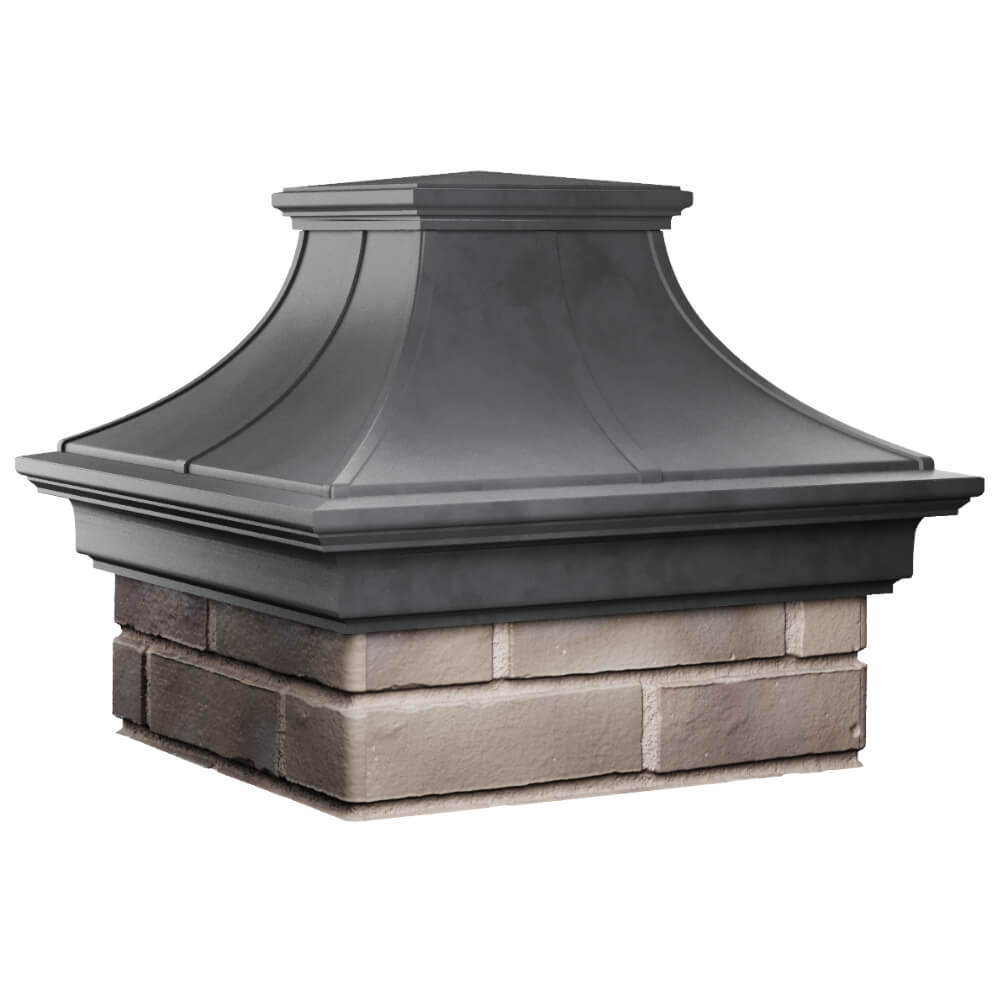 Колпак Zking Монблан Премиум Серый на столб 1.5х1.5 кирпича (385х385мм) в Ангарске фото