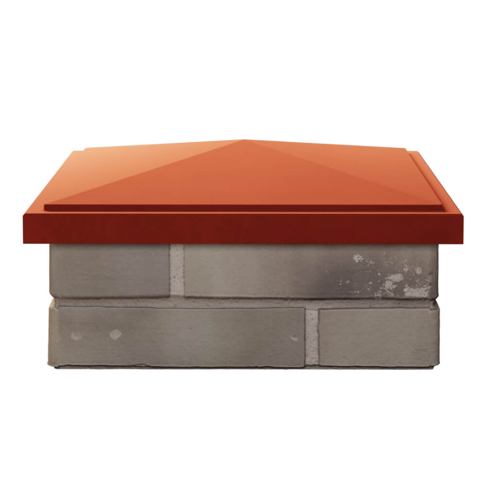 Колпак Zking БонаМоно Красный на столб 1.5х1.5 кирпича (385х385, 400х400мм) Ангарск фото