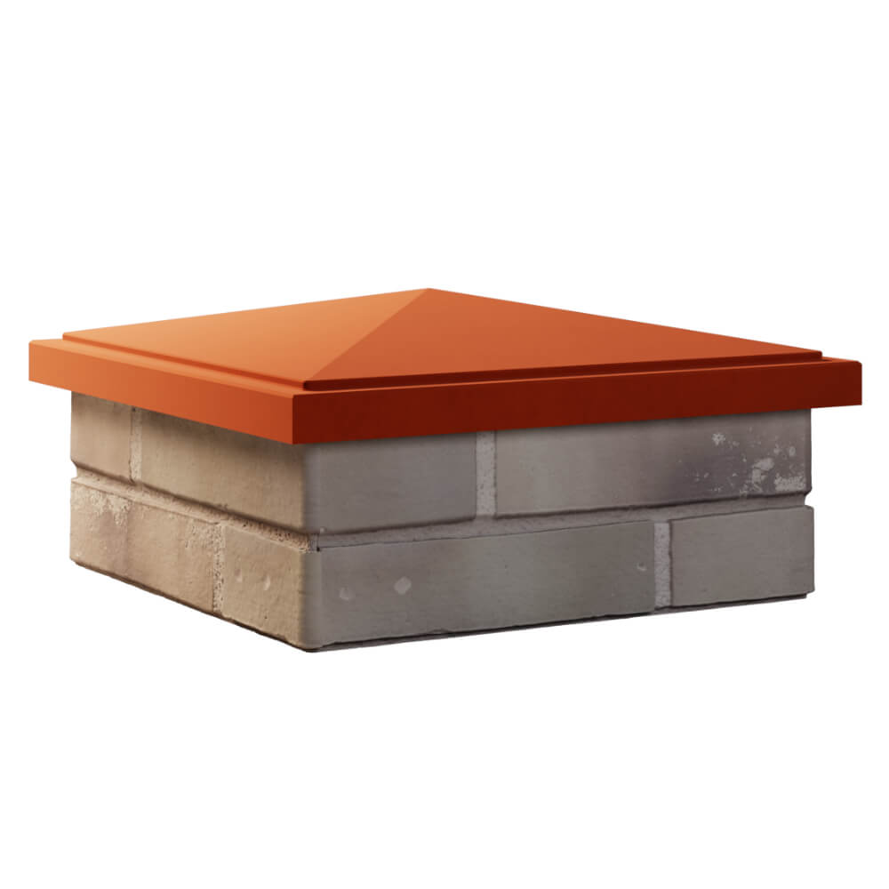 Колпак Zking БонаМоно Красный на столб 1.5х1.5 кирпича (385х385, 400х400мм) в Ангарске фото