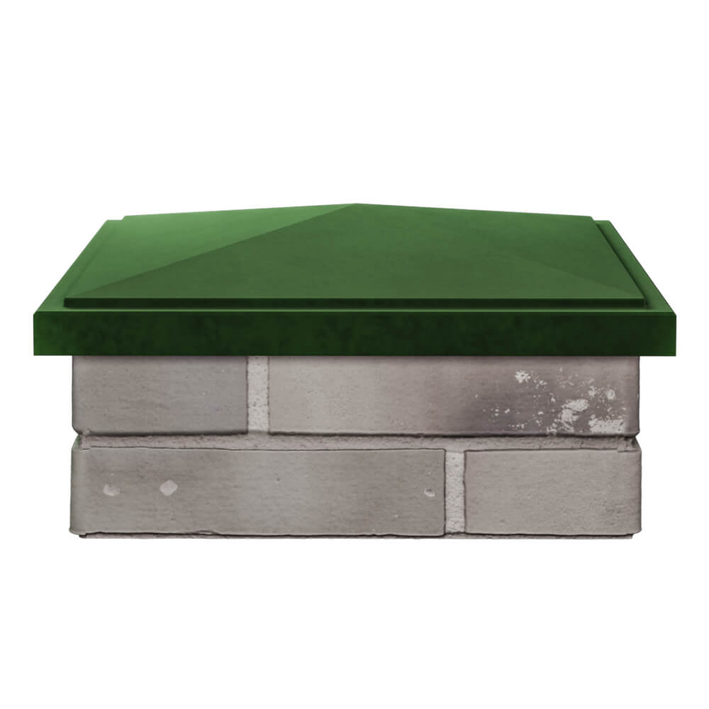 Колпак Zking БонаМоно Зеленый на столб 1.5х1.5 кирпича (385х385, 400х400мм) Ангарск фото