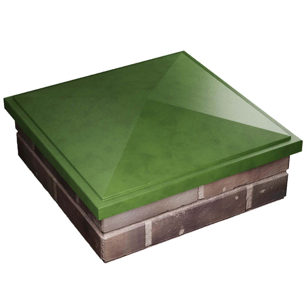 Колпак Zking БонаМоно Зеленый на столб 2х2 кирпича (515х515, 530х530мм) в Ангарске фото