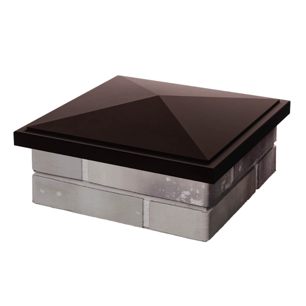 Колпак Zking БонаМоно Коричневый на столб 1.5х1.5 кирпича (385х385, 400х400мм) в Ангарске фото