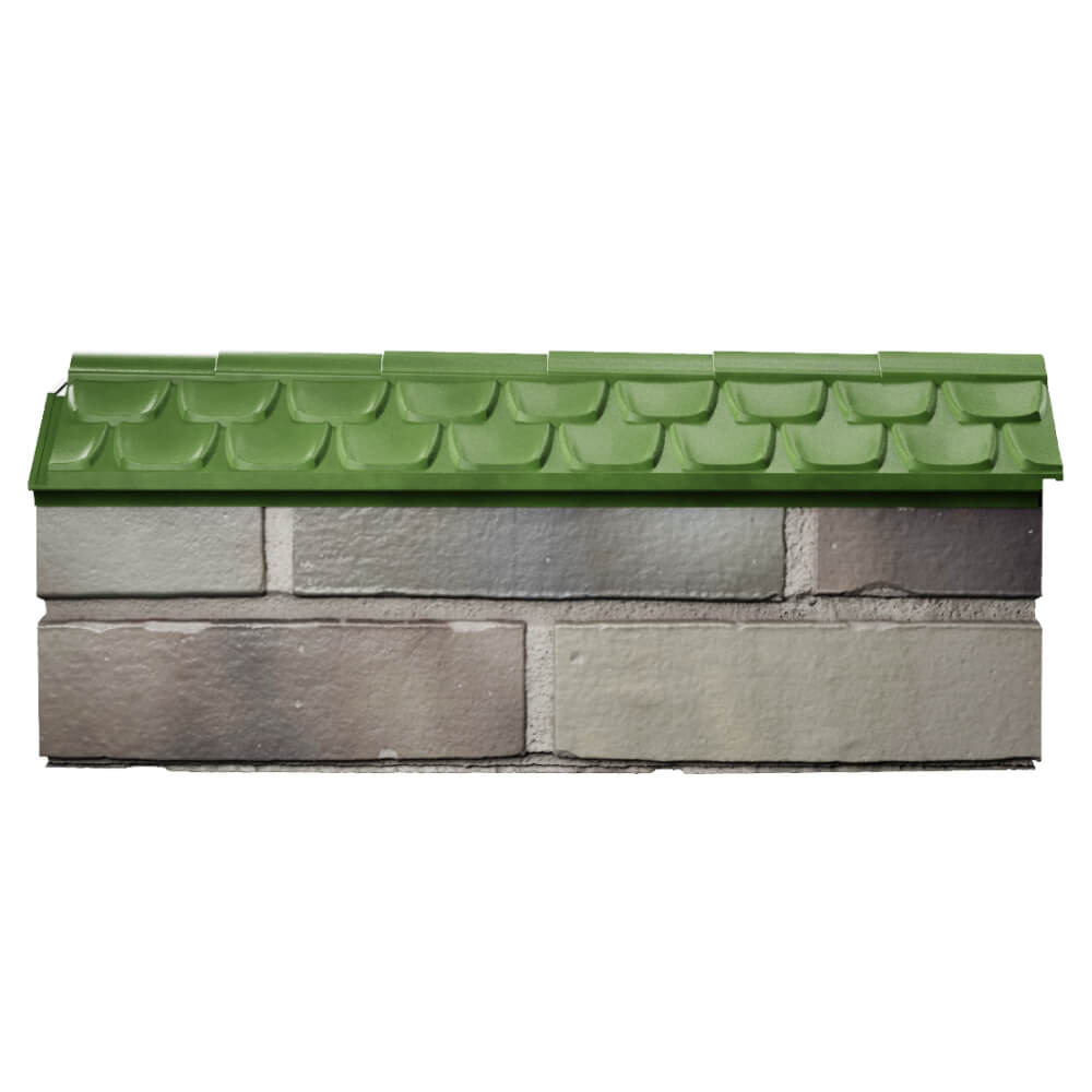 Парапет Zking Эльбрус Зеленый с посадкой на 0.5 кирпича (130мм) в Ангарске фото
