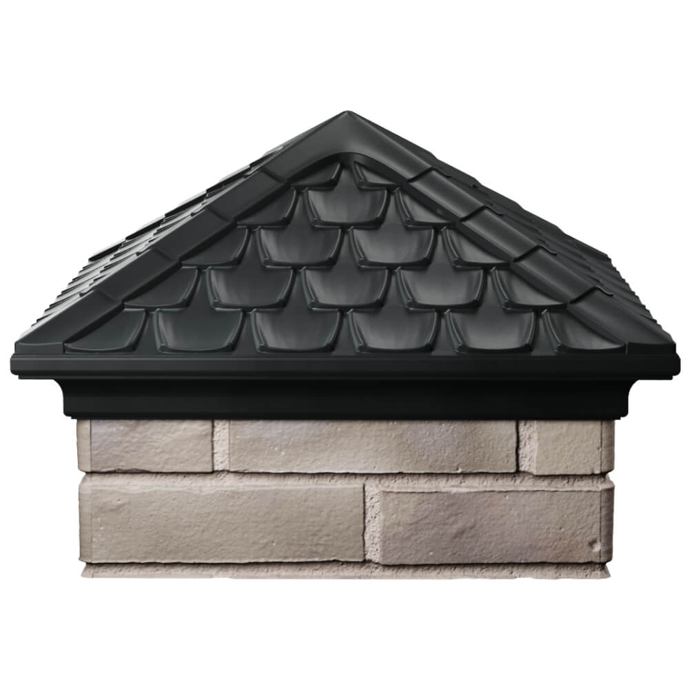 Колпак Zking Эльбрус Черный на столб 1.5х1.5 кирпича (385х385мм) Ангарск фото