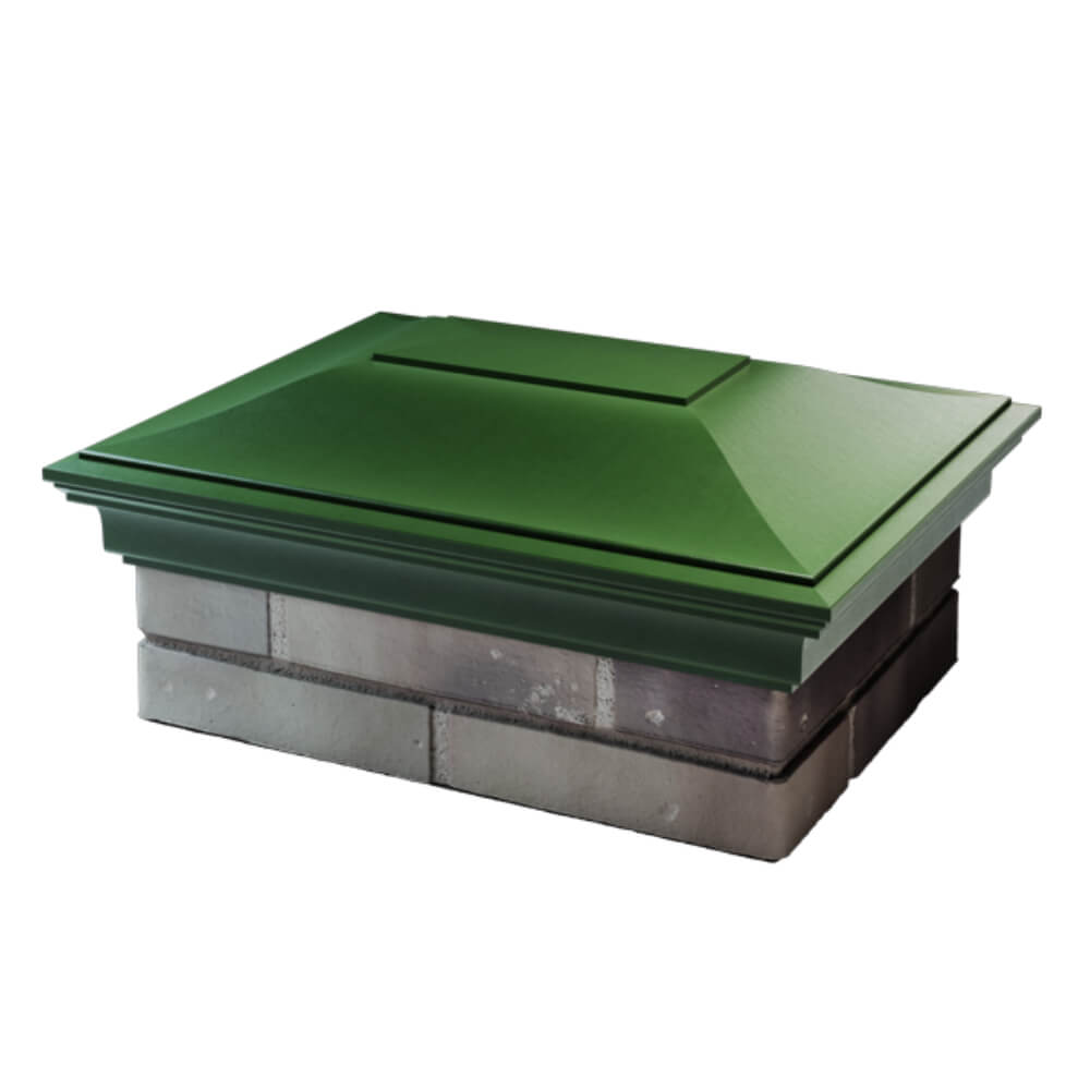 Колпак Zking Монблан Зеленый на столб 2х1.5 кирпича (515х385мм) в Ангарске фото