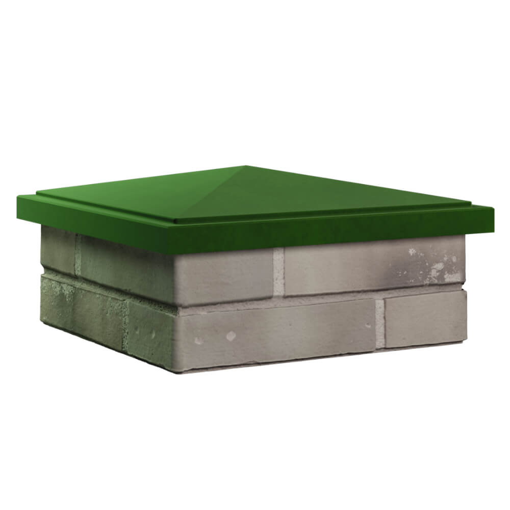 Колпак Zking БонаМоно Зеленый на столб 1.5х1.5 кирпича (385х385, 400х400мм) в Ангарске фото