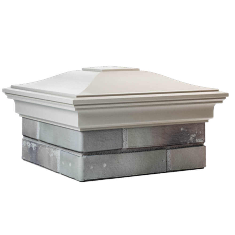 Колпак Zking Монблан Бежевый на столб 1.5х1.5 кирпича (385х385мм) в Ангарске фото