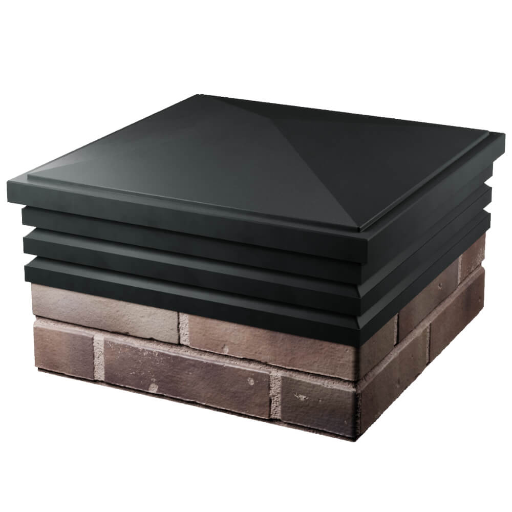 Колпак Zking Бона ХайТек Черный на столб 2х2 кирпича (513х513мм) в Ангарске фото