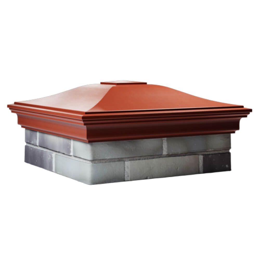 Колпак Zking Монблан Красный на столб 2х2 кирпича (515х515мм) в Ангарске фото