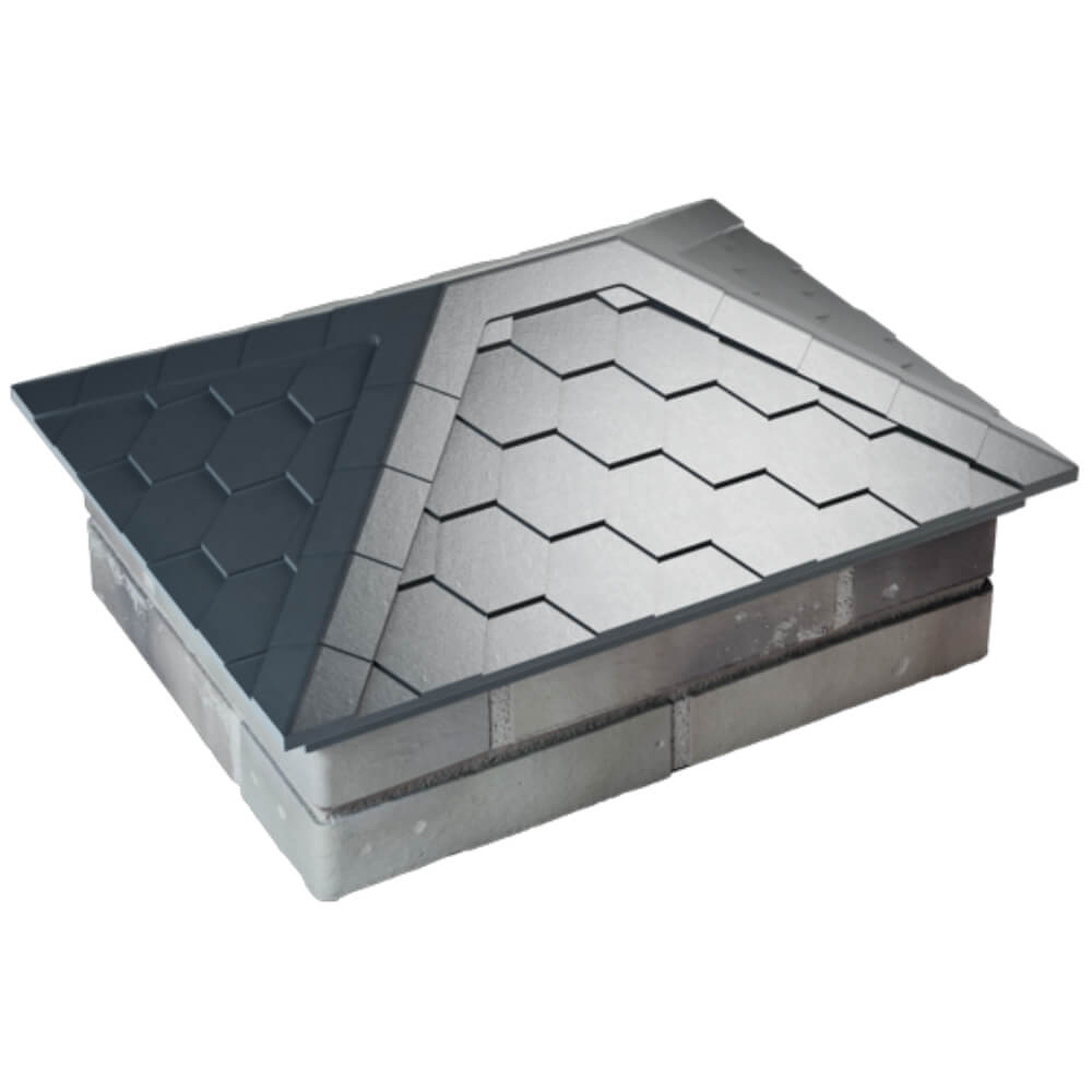 Колпак Zking Эверест Серый на столб 2х1.5 кирпича (520х390мм) Ангарск фото