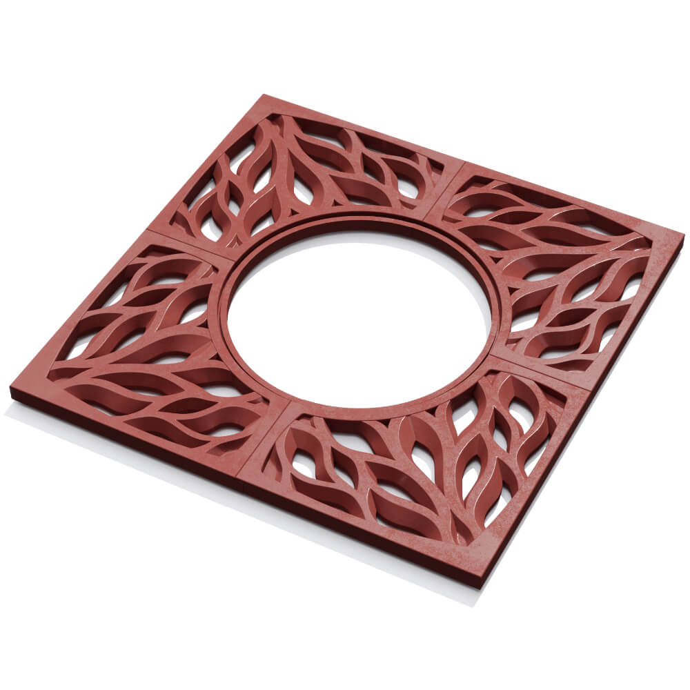 Приствольная решетка для дерева ZKING CRUST 1.2х1.2м Красная в Ангарске фото