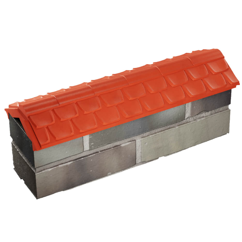 Парапет Zking Эльбрус Красный с посадкой на 0.5 кирпича (130мм) в Ангарске фото