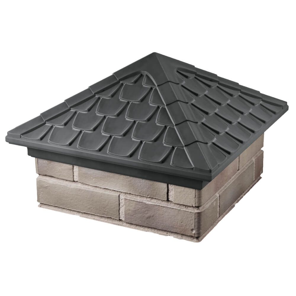 Колпак Zking Эльбрус Серый на столб 1.5х1.5 кирпича (385х385мм) в Ангарске фото