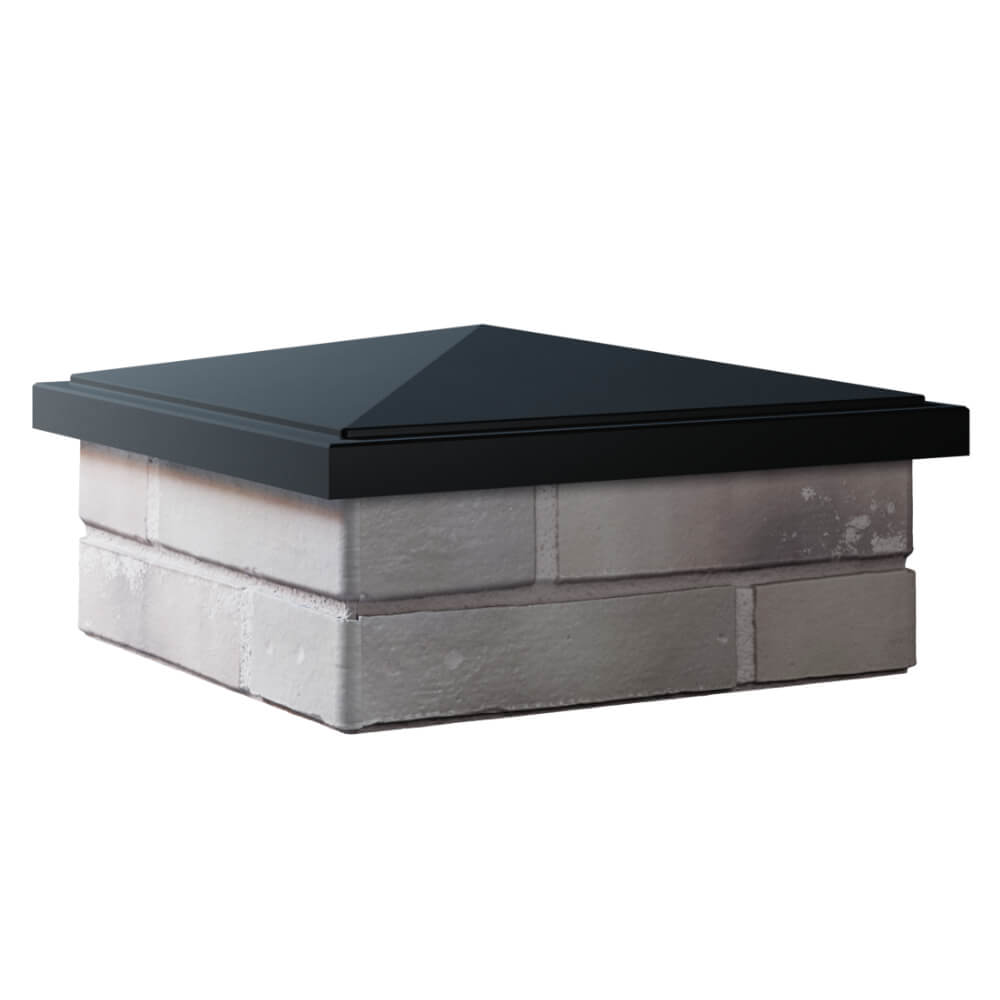 Колпак Zking БонаМоно Черный на столб 1.5х1.5 кирпича (385х385, 400х400мм) в Ангарске фото