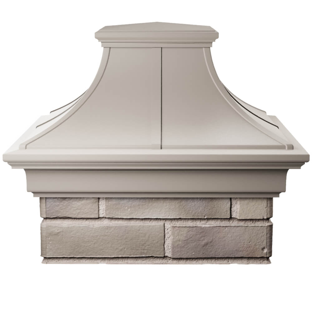 Колпак Zking Монблан Премиум Бежевый на столб 1.5х1.5 кирпича (385х385мм) Ангарск фото