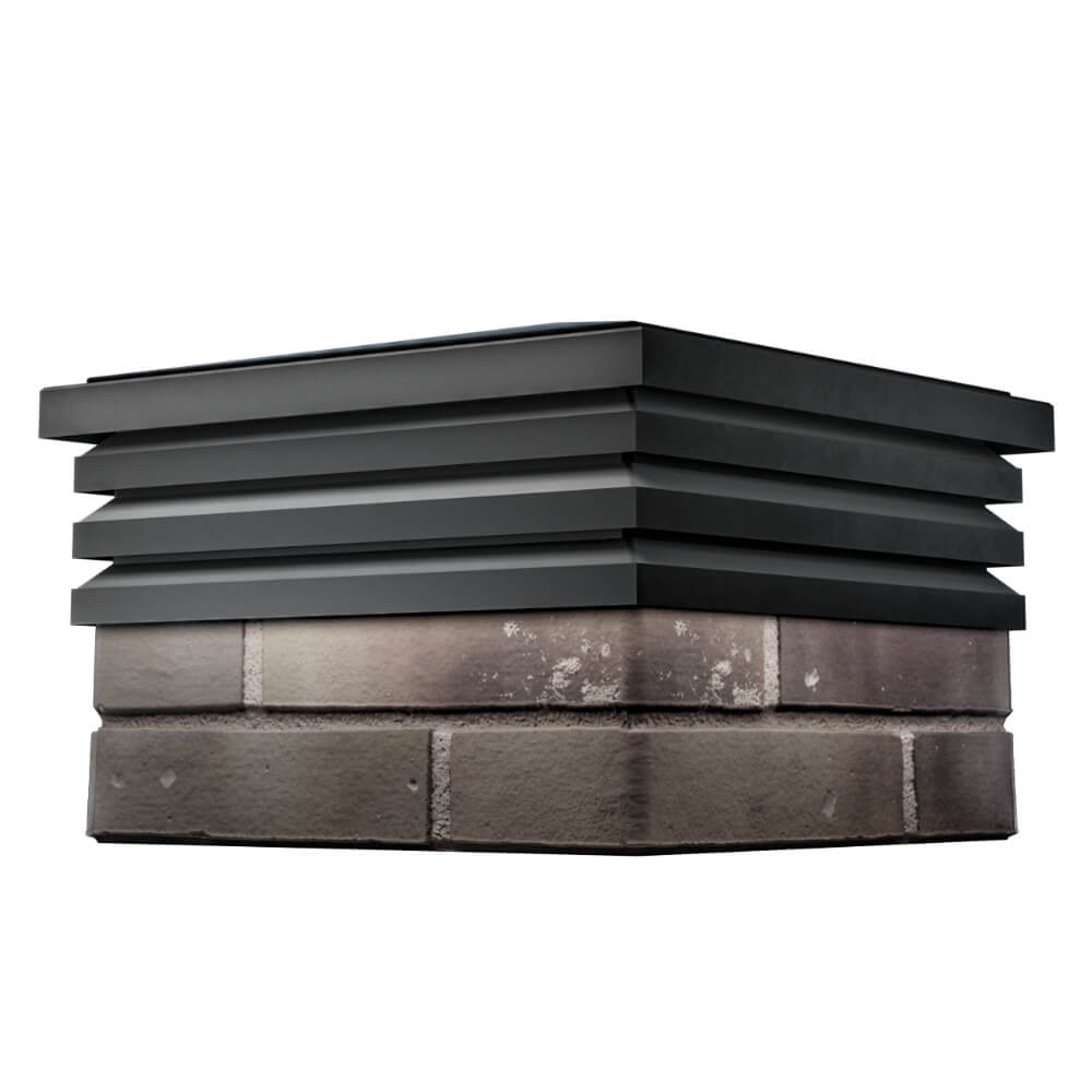 Колпак Zking Бона ХайТек Черный на столб 1.5х1.5 кирпича (385х385мм) в Ангарске фото