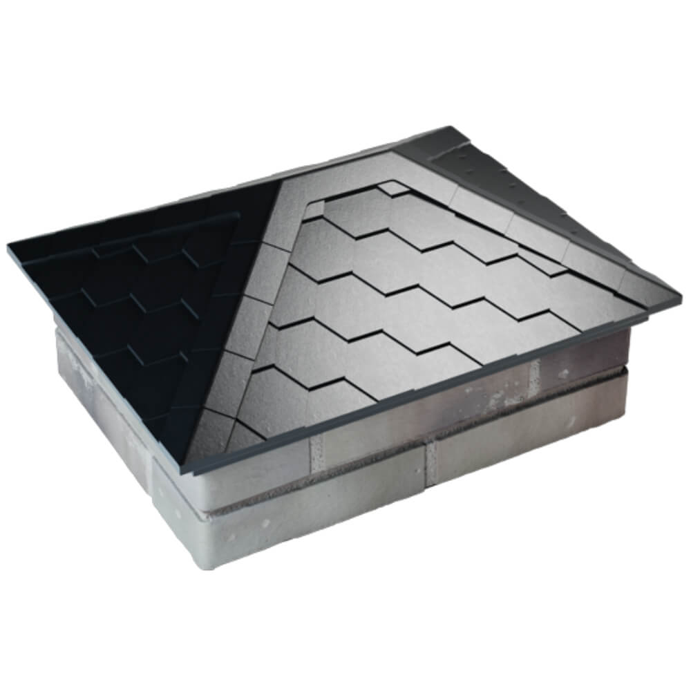 Колпак Zking Эверест Черный на столб 2х1.5 кирпича (520х390мм) Ангарск фото