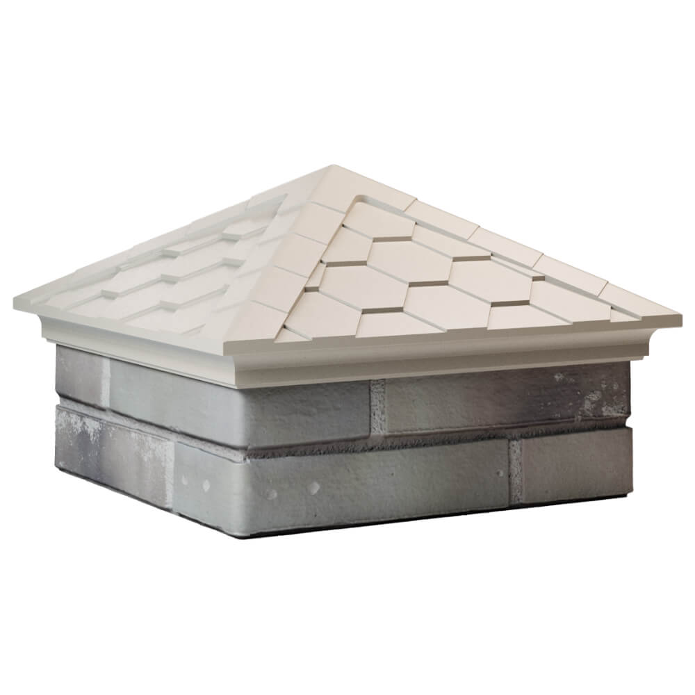 Колпак Zking Эверест Бежевый на столб 1.5х1.5 кирпича (390х390мм) в Ангарске фото