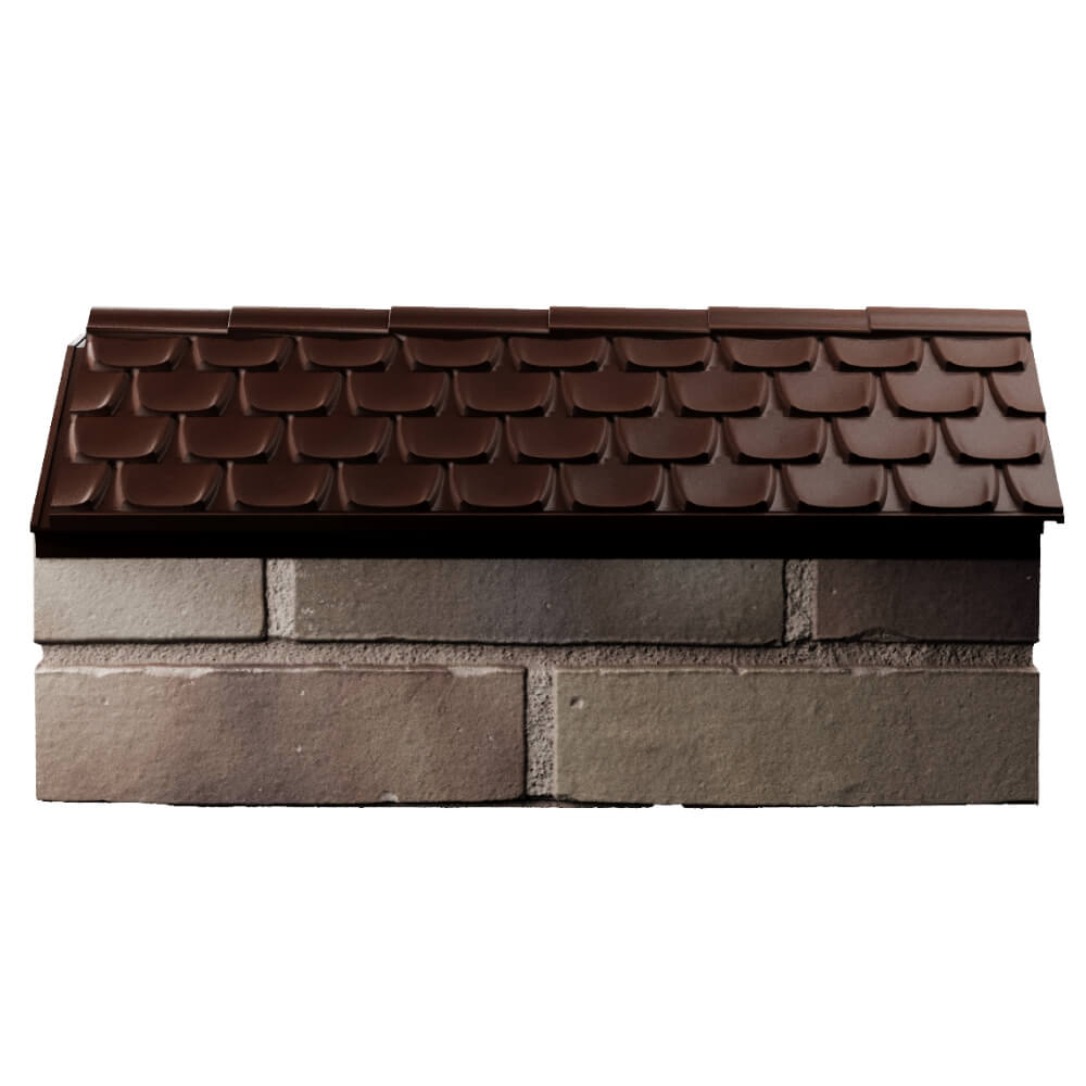 Парапет Zking Эльбрус Коричневый с посадкой на 1 кирпич (255мм) в Ангарске фото