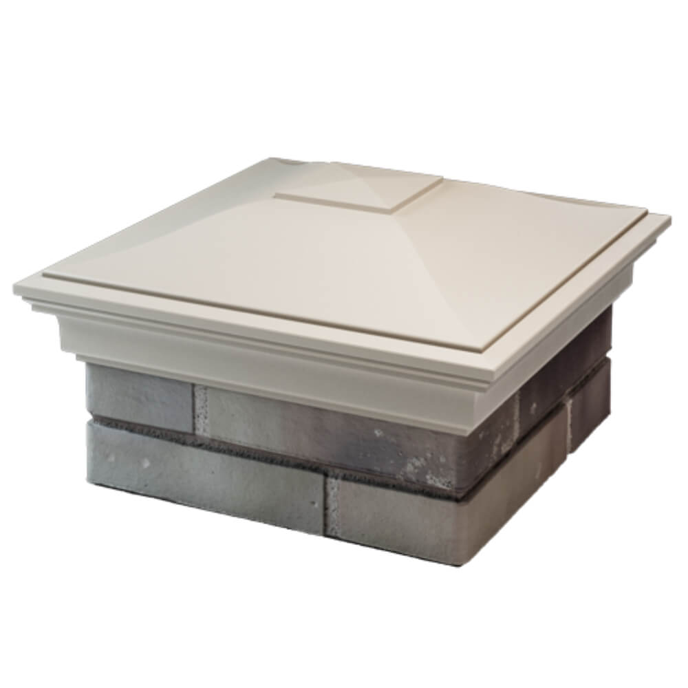 Колпак Zking Монблан Бежевый на столб 1.5х1.5 кирпича (385х385мм) в Ангарске фото