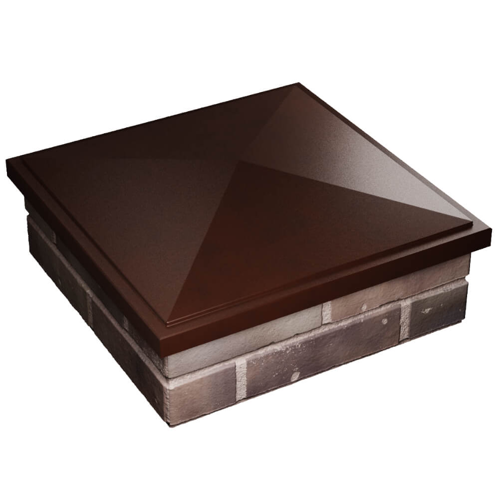 Колпак Zking БонаМоно Коричневый на столб 2х2 кирпича (515х515, 530х530мм) в Ангарске фото