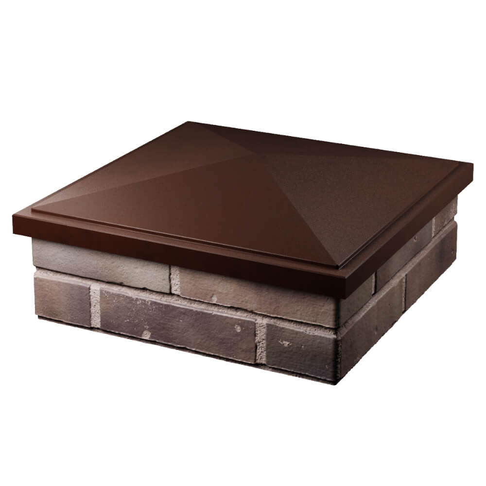 Колпак Zking БонаМоно Коричневый на столб 2х2 кирпича (515х515, 530х530мм) в Ангарске фото