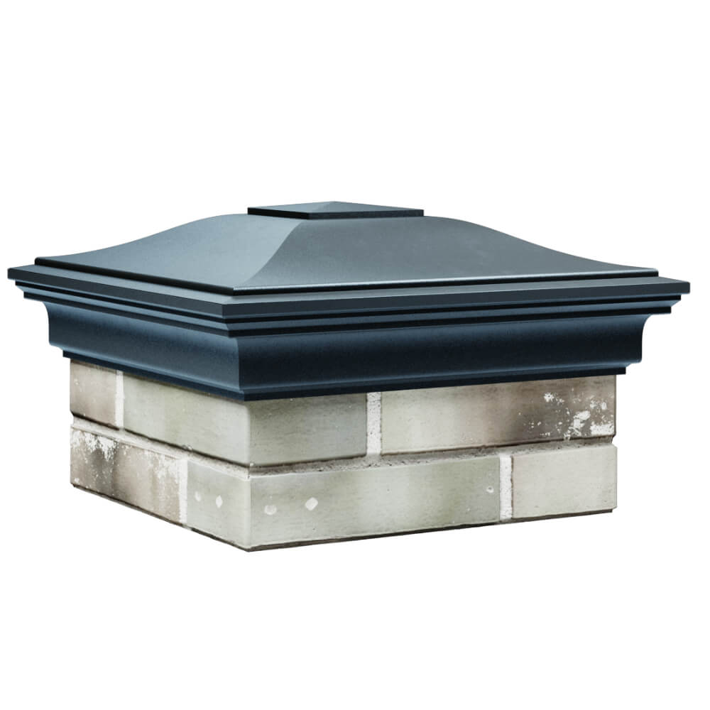 Колпак Zking Монблан Серый на столб 1.5х1.5 кирпича (385х385мм) в Ангарске фото