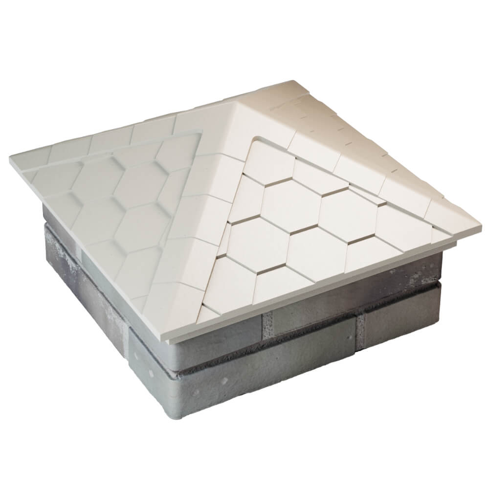 Колпак Zking Эверест Бежевый на столб 1.5х1.5 кирпича (390х390мм) в Ангарске фото