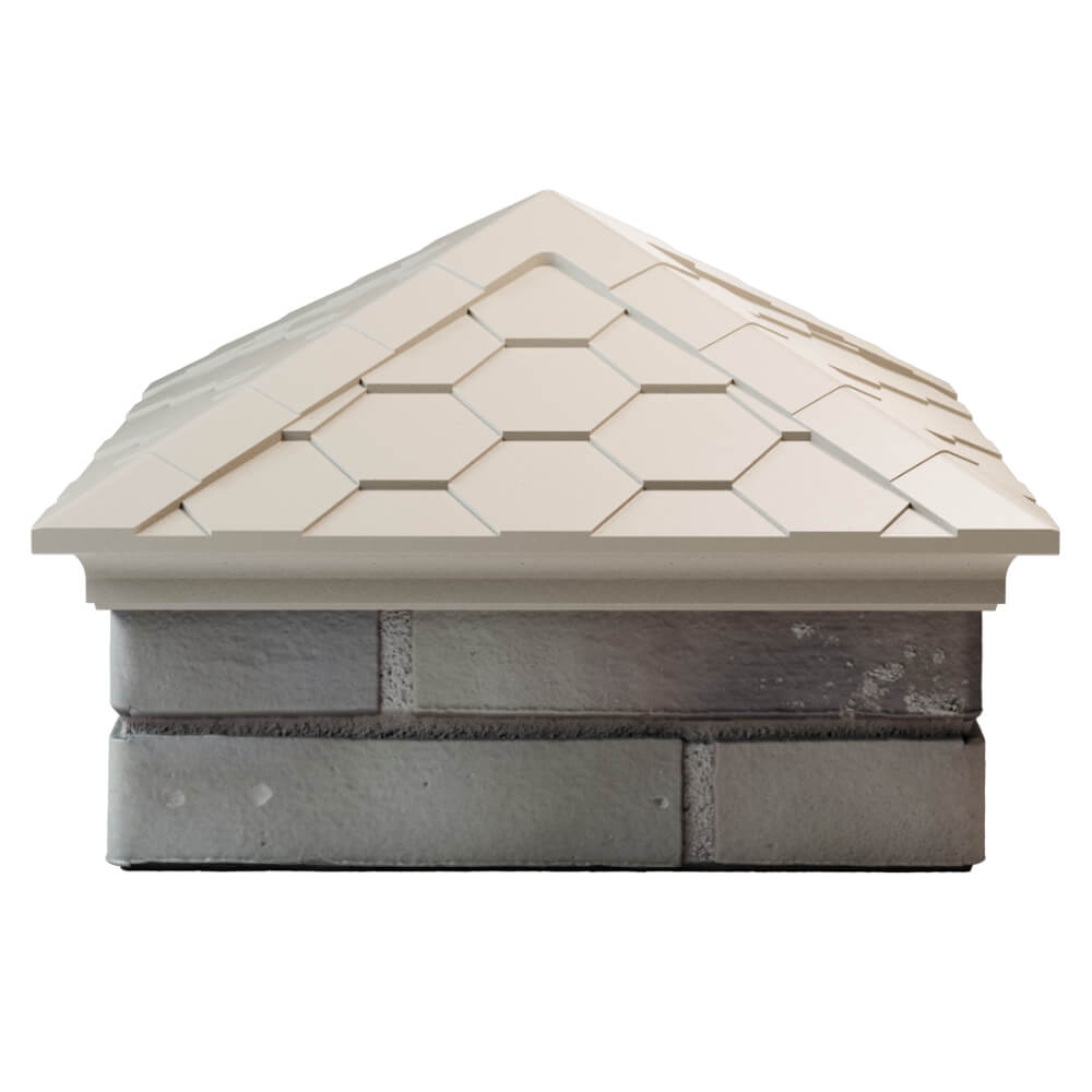 Колпак Zking Эверест Бежевый на столб 1.5х1.5 кирпича (390х390мм) Ангарск фото