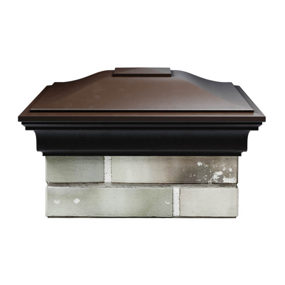 Колпак Zking Монблан Коричневый на столб 1.5х1.5 еврокирпича 0.7НФ (355х355мм) Ангарск фото