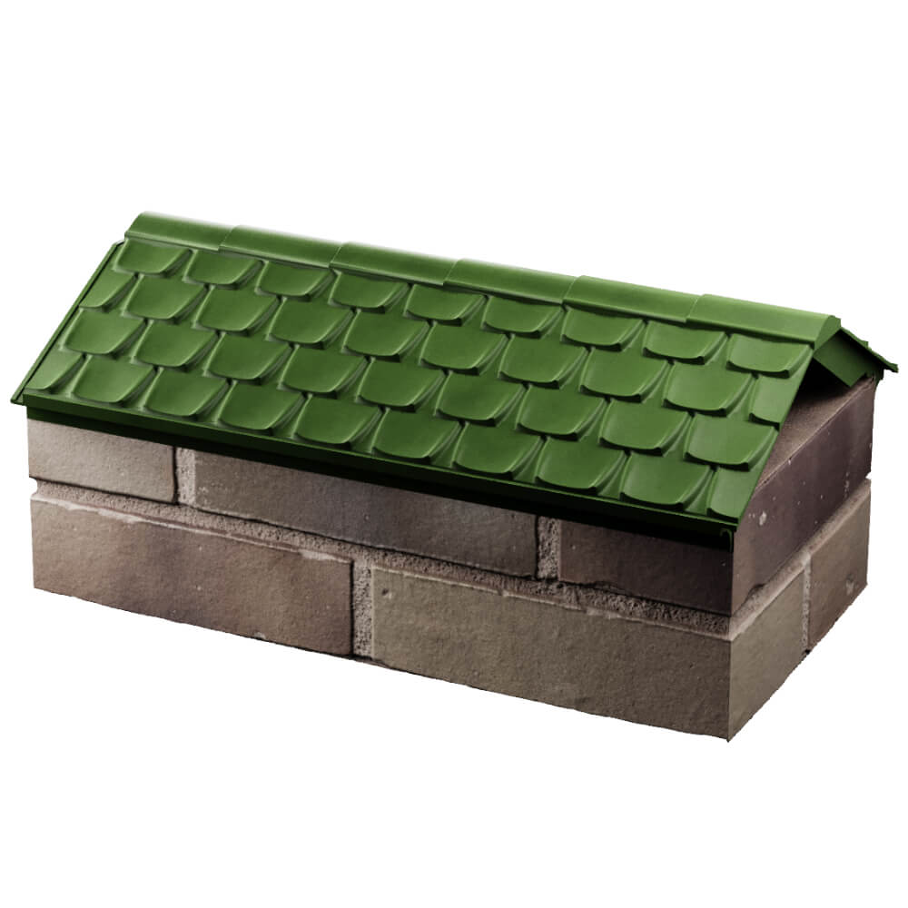 Парапет Zking Эльбрус Зеленый с посадкой на 1 кирпич (255мм) в Ангарске фото