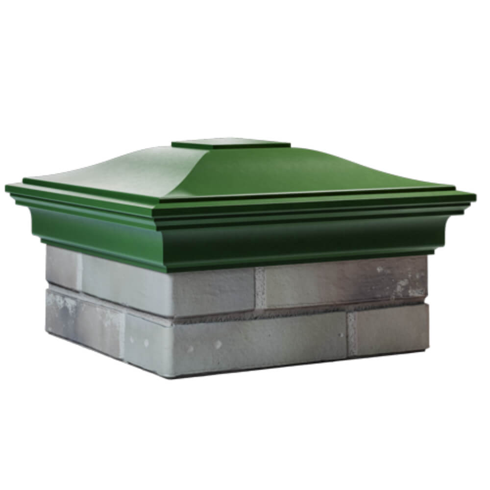 Колпак Zking Монблан Зеленый на столб 1.5х1.5 кирпича (385х385мм) в Ангарске фото