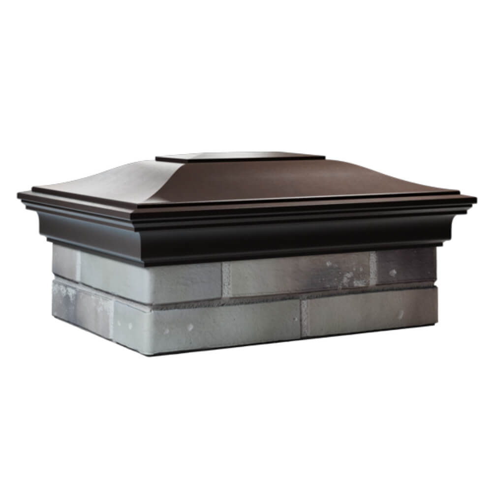 Колпак Zking Монблан Коричневый на столб 2х1.5 кирпича (515х385мм) в Ангарске фото