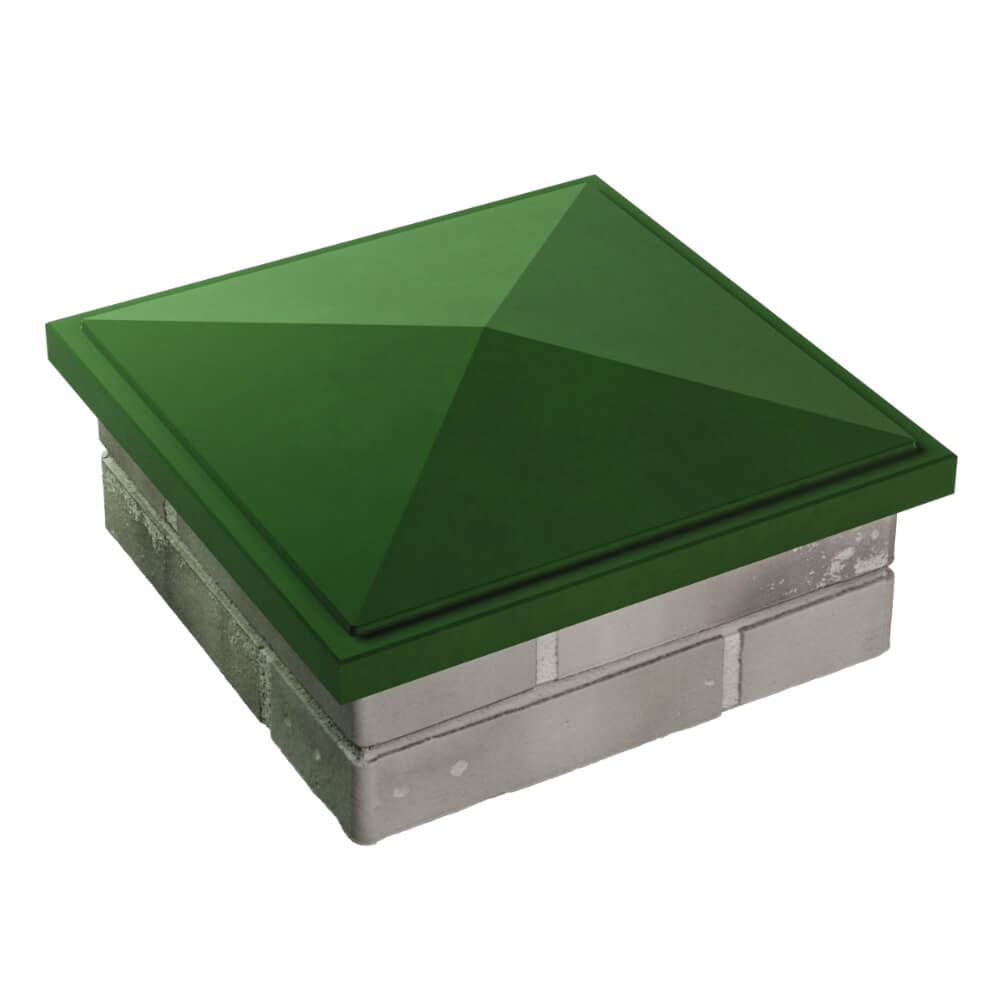 Колпак Zking БонаМоно Зеленый на столб 1.5х1.5 кирпича (385х385, 400х400мм) в Ангарске фото