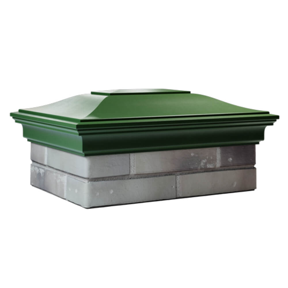 Колпак Zking Монблан Зеленый на столб 2х1.5 кирпича (515х385мм) в Ангарске фото