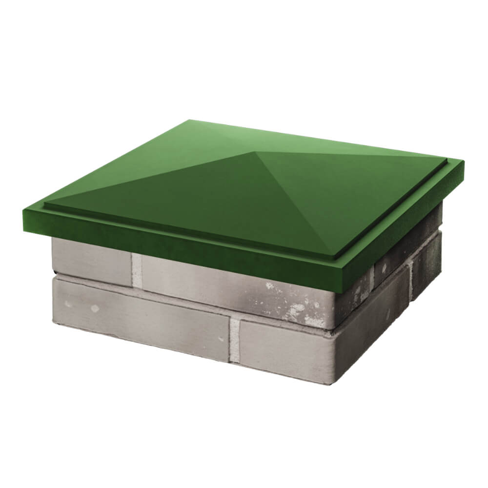 Колпак Zking БонаМоно Зеленый на столб 1.5х1.5 кирпича (385х385, 400х400мм) в Ангарске фото