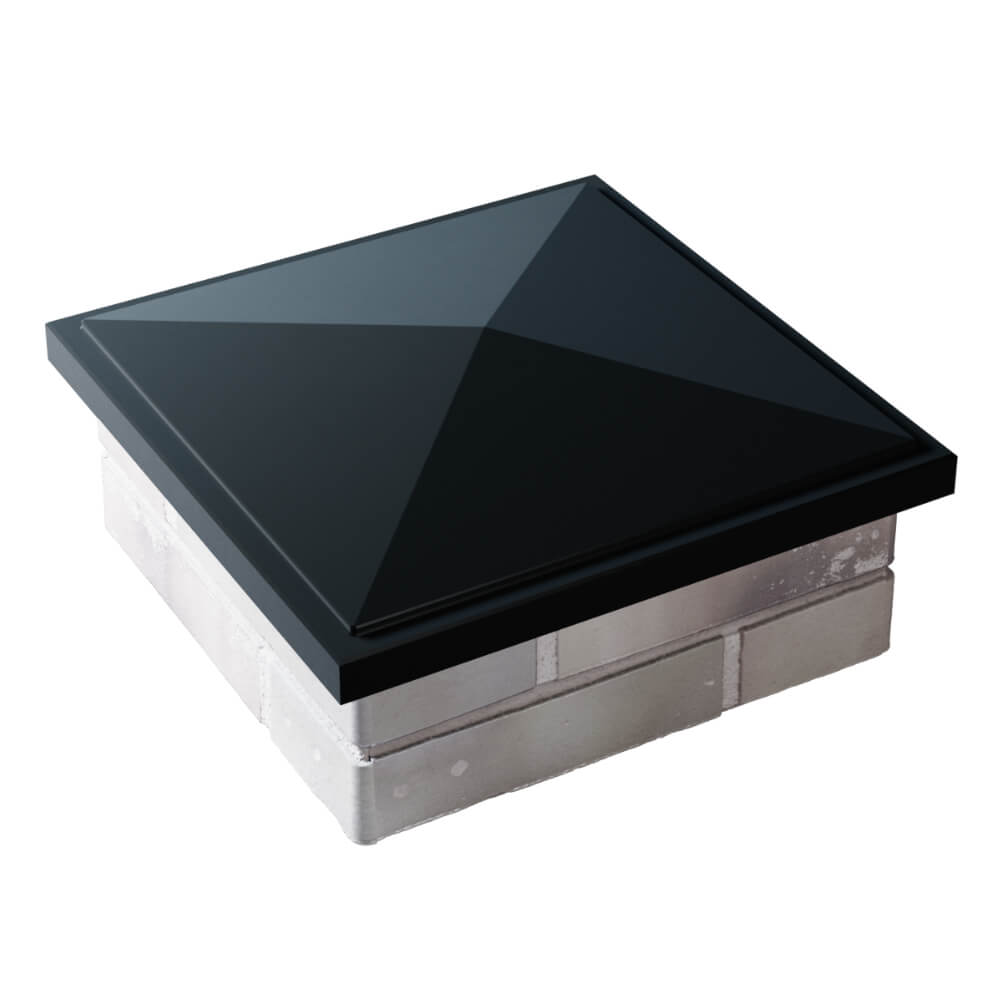 Колпак Zking БонаМоно Черный на столб 1.5х1.5 кирпича (385х385, 400х400мм) в Ангарске фото