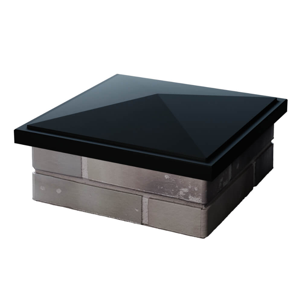 Колпак Zking БонаМоно Черный на столб 1.5х1.5 кирпича (385х385, 400х400мм) в Ангарске фото