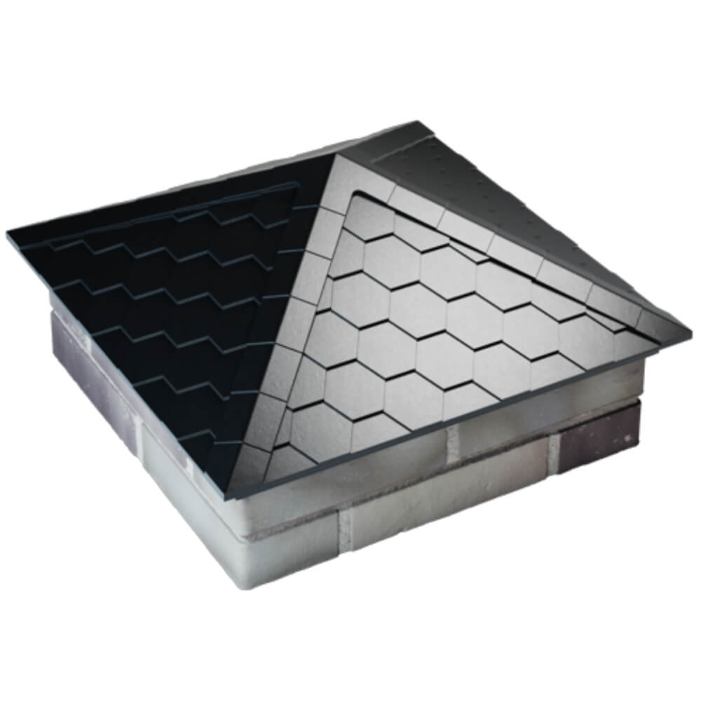 Колпак Zking Эверест Черный на столб 2х2 кирпича (535х535мм) Ангарск фото