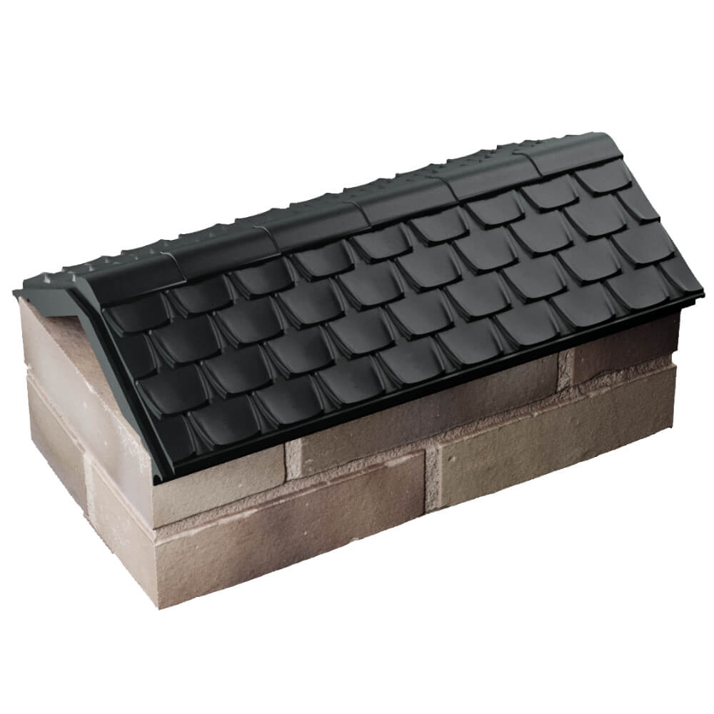 Парапет Zking Эльбрус Черный с посадкой на 1 кирпич (255мм) в Ангарске фото