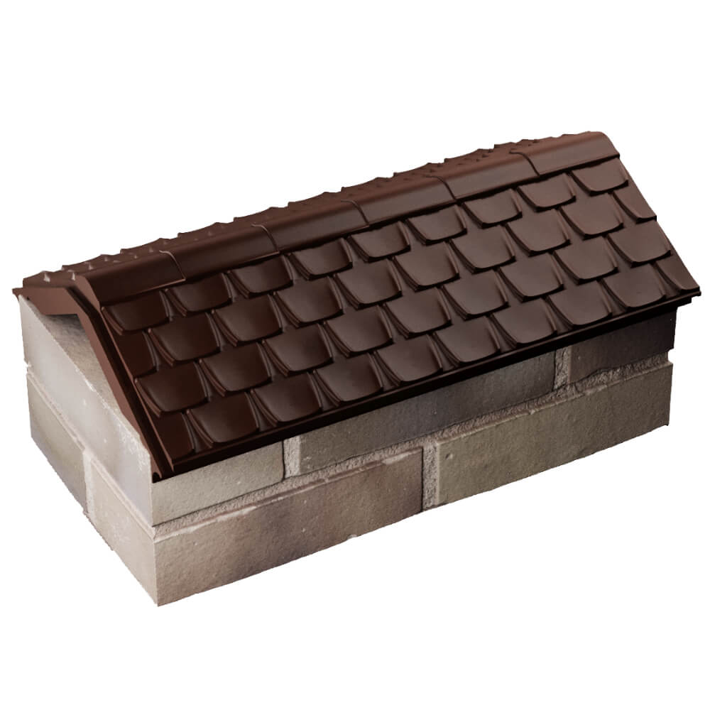 Парапет Zking Эльбрус Коричневый с посадкой на 1 кирпич (255мм) в Ангарске фото