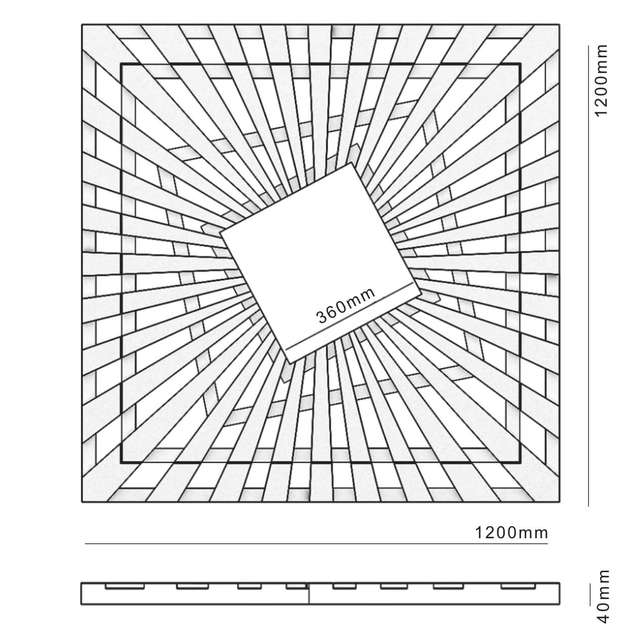 Приствольная решетка для дерева ZKING ATMOSPHERE 1.2х1.2м Черная в Ангарске фото
