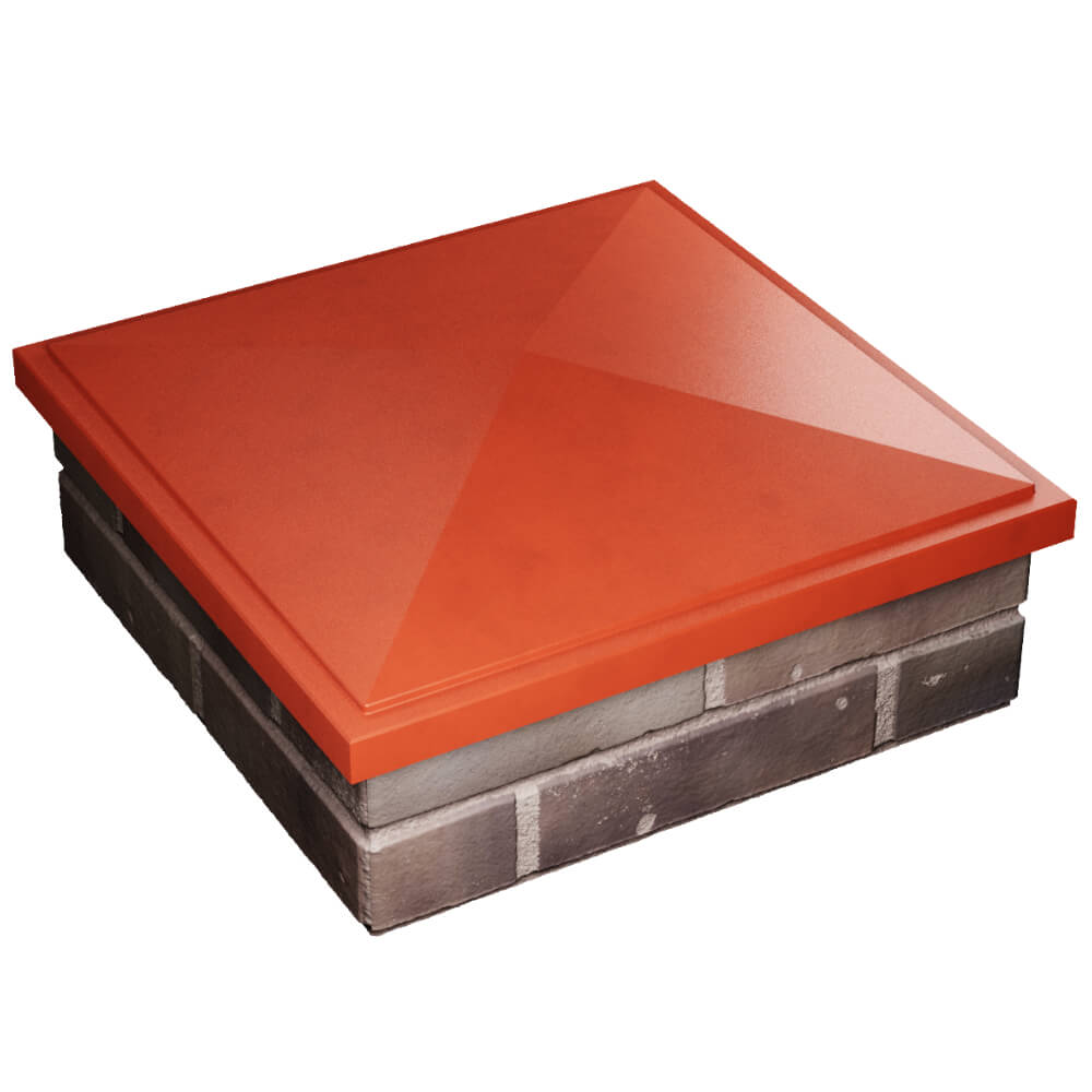 Колпак Zking БонаМоно Красный на столб 2х2 кирпича (515х515, 530х530мм) в Ангарске фото