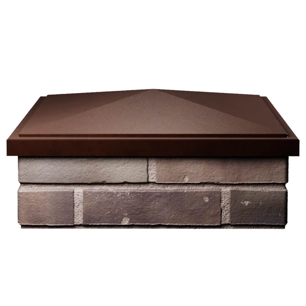 Колпак Zking БонаМоно Коричневый на столб 2х2 кирпича (515х515, 530х530мм) Ангарск фото