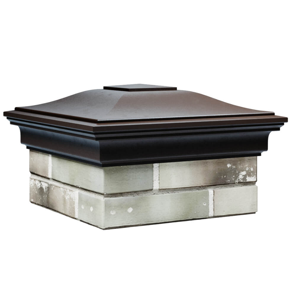 Колпак Zking Монблан Коричневый на столб 1.5х1.5 кирпича (385х385мм) в Ангарске фото